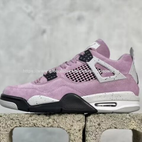 Baskets Nike Retro Rose Orchidée Noire en Daim Jordan Chaussures de Sport Basketball Chaussures de Marque