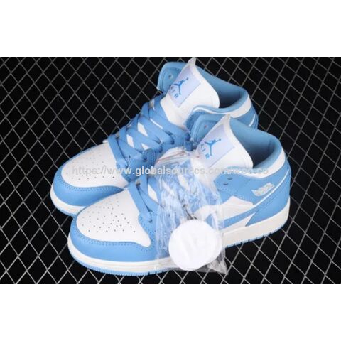 Chaussures de Sport Nike Air Jordan 1 MID Unc, Chaussures de Basketball de Marque for sale at factory direct price