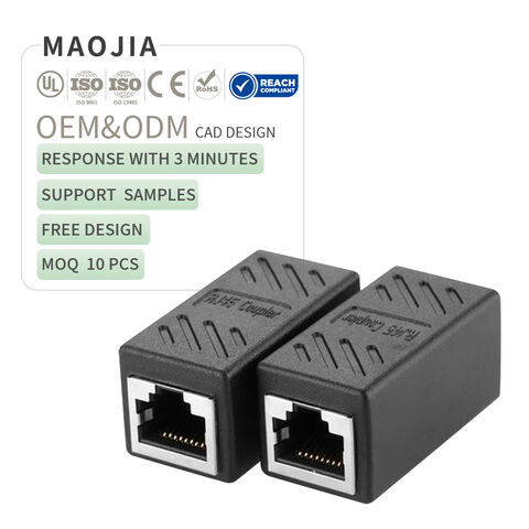 RJ45-Kupplung Netzwerk-Koppler Ethernet-Steckverbinder Geschirmte Inline-Kupplung für Cat6/Cat5e/Cat5 Ethernet-Kabelverlängerung