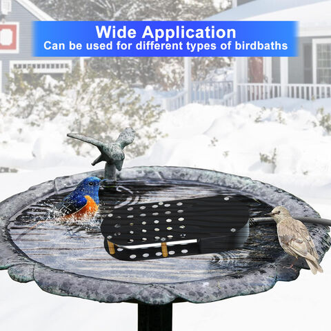 Descongelador Automático para Baño de Aves BSV con Control Termostático - Calentador para Bebederos de Aves para Jardín, Césped y Patio