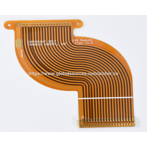 PCB Rígido-Flexible de 2 Capas con Refuerzo FR-4, Acabado ENIG, Grosor de placa de 0.94 mm, Placa Conforme de 94.2x92.17mm