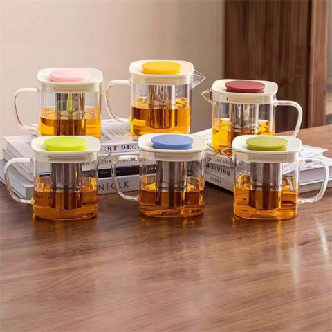 High Boron Silicon Kettle Large Capacity Glass Fruit Teapot with Tea Filter Pot for Household Tea Parties and Sets for sale at factory direct price