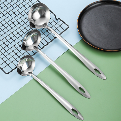 Utensilio de Cocina Cazo de Aceite y Cazo de Sopa de Acero Inoxidable para Hostelería y Restauración