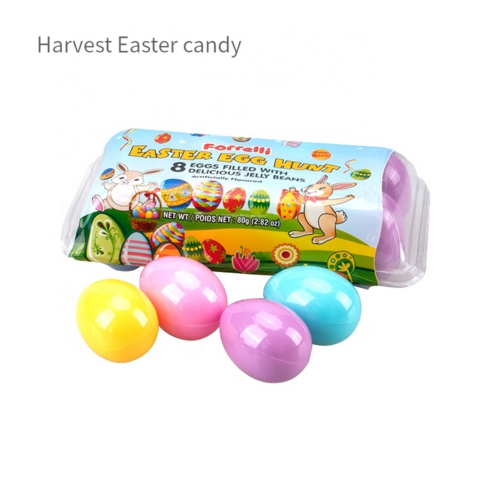 Doces de goma com sabor de fruta, ovos de Páscoa, jujubas multicoloridas, doces normais em embalagens de ovo diretamente dos fabricantes. for sale at factory direct price