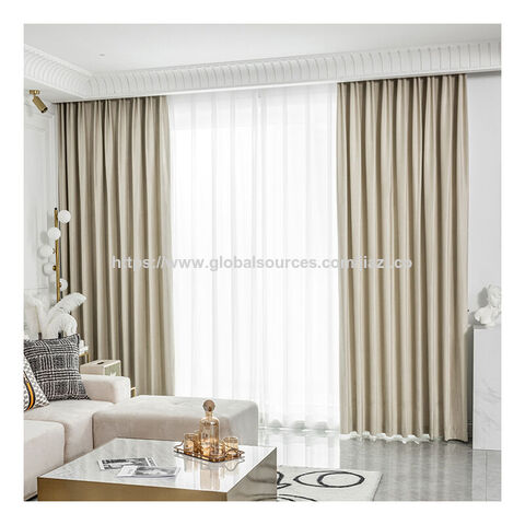 Rideaux d'intérieur isolants thermiques ABC Elegance, Double Panneau Occultant, Rideaux de fenêtre en Velours Doux pour Chambre à coucher - Vente en gros for sale at factory direct price