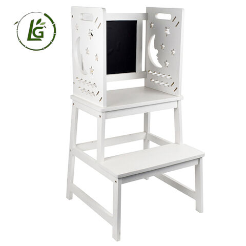 Torre de Observación Montessori de Alta Calidad, Escalera de Madera, Silla, Ayudante de Cocina, Torre de Aprendizaje de Bambú para Niños