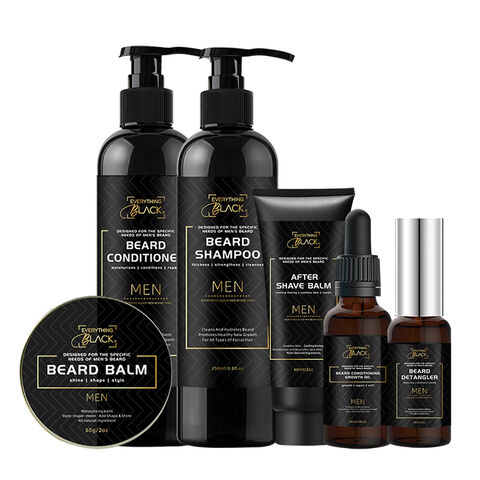 Ensemble de croissance de barbe et kit de toilettage pour hommes avec logo personnalisé, shampooing et revitalisant de marque privée for sale at factory direct price
