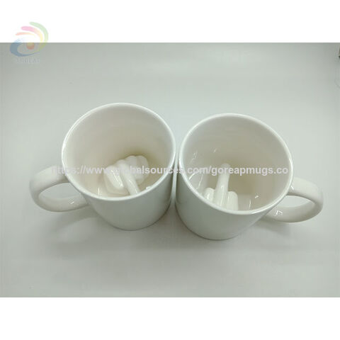 3D 'Up Yours' Kaffeetasse 350ml - Lustige Mittelfinger Tassen und Keramiktassen für Kaffee, Tee, Milch im Großhandel