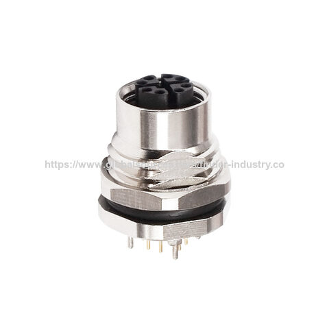 Conector PCB de aviación IP68 con hembra recta apantallada frontal M12 X-Code de 8 pines for sale at factory direct price