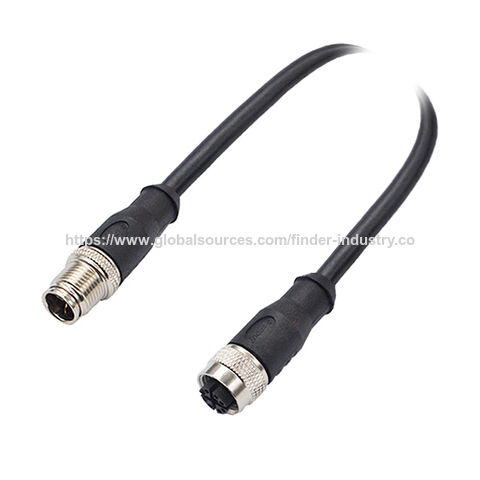 Conector impermeable M12 con código X, macho a hembra, moldeo recto, 8 pines para comunicación visual for sale at factory direct price