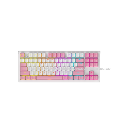 Teclado Mecánico Premium de 87 Teclas, Teclado Mecánico Cableado con Estructura de Junta, Luz RGB Lateral, Diseño Ergonómico for sale at factory direct price