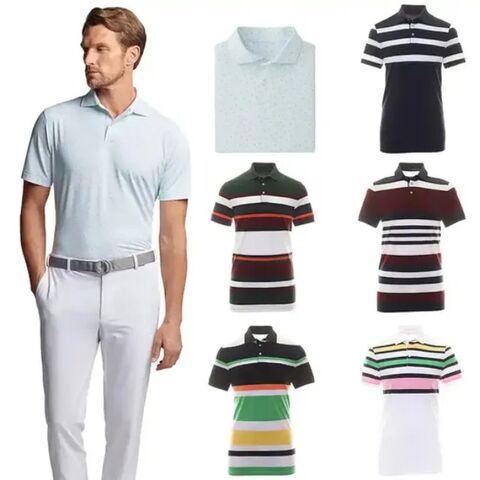 Sublimations-Streifen Polyester Spandex Golfshirts Bekleidung