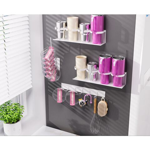 Racks e prateleiras empilháveis, armazenamento modular de copos, porta-copos de água, prateleira de armazenamento magnética, porta-copos para casa