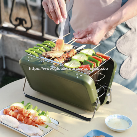 Parrilla de Carbón Portátil Plegable Tipo Maletín de Acero Inoxidable para Camping y Barbacoa al Aire Libre - La Más Vendida for sale at factory direct price