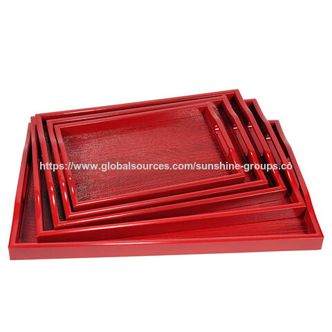 Bandeja rectangular de madera con diseño de grano, bandeja para postres elegante, bandeja creativa sencilla para postres, ideal para hoteles.