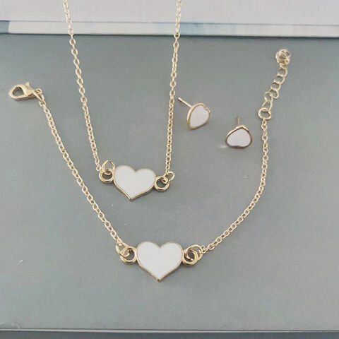 Conjunto de colar banhado a ouro da moda para mulheres, joias por atacado