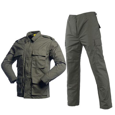 Trajes de Camuflaje al por Mayor de Alta Calidad OEM, Transpirables, 65% Poliéster 35% Algodón - Uniformes de Trabajo Resistentes