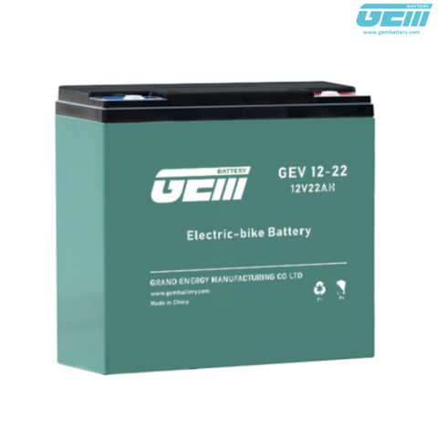 Batterie au Plomb Étanché GEM 12V 22Ah pour Vélo Électrique avec Résistance aux Vibrations Améliorée pour Scooters Électriques