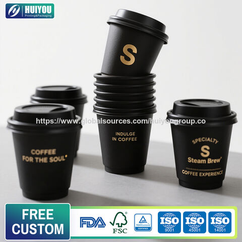 Paper Coffee Cups Disposable 8oz 12oz 16oz 20oz Double Wall Paper Cups ...