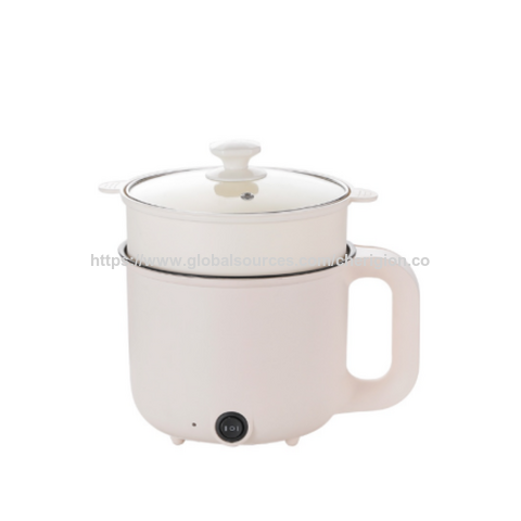 Mini Panela Elétrica de 1.5L com Vaporizador | Revestimento Antiaderente, Tampa de Vidro, Design Compacto, 600W - Ideal para B2B for sale at factory direct price