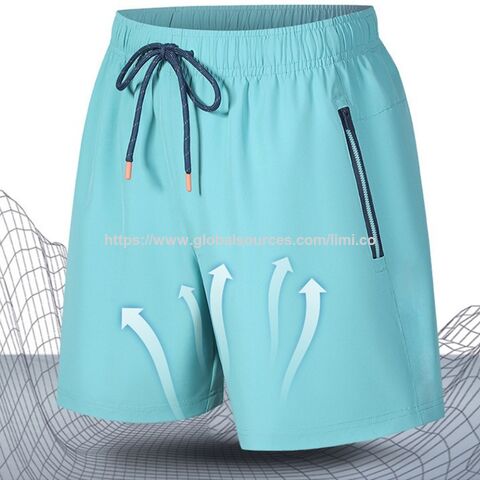 OEM Custom Herren Shorts Sommer Schnelltrocknend Kordelzug und Elastischer Bund Sportshorts mit Reißverschlusstasche Gym Running Wear for sale at factory direct price