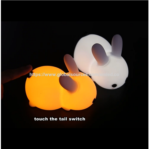 Silicone Night Light Now White Rabbit Lamp Jade Hare Touch Lamp Toilet ...