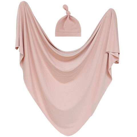 Manta de Bebé Personalizada de Bambú Orgánico Suave y Transpirable, Tejido de Punto Liso de Bambú Spandex