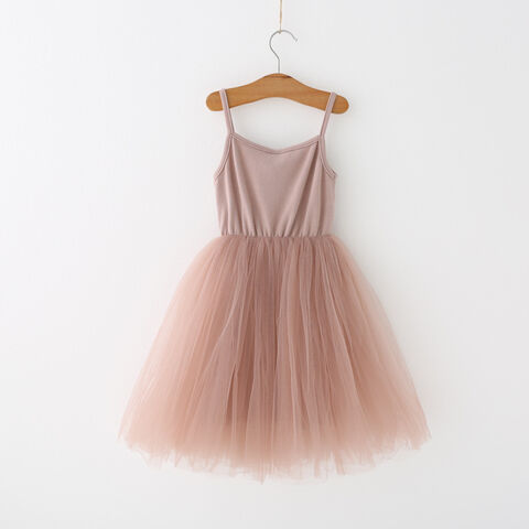 Robes en tulle et maille à bretelles sans manches, personnalisables et de style nouveau pour petites filles, pouvant être utilisées comme robes. Robe de fille