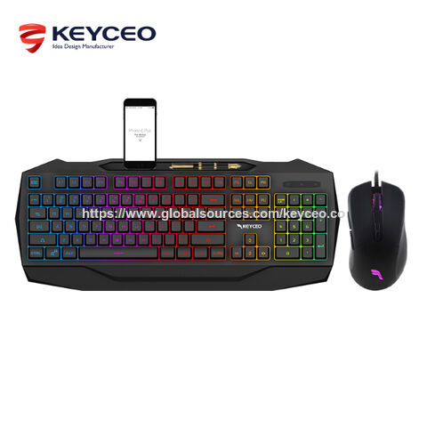 KEYCEO Conjunto Gamer para Celular em Promoção: Teclado e Mouse 2 em 1 para Jogos, Multifuncional, PS5 OEM
