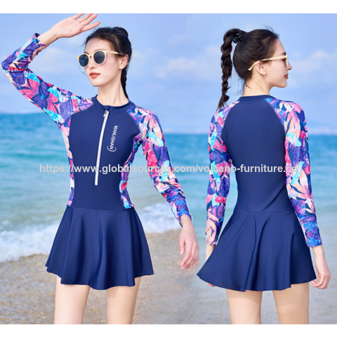 Maillots de bain une pièce à manches longues de protection solaire en gros, maillots de bain de surf sportifs et maillots de bain pour sources chaudes for sale at factory direct price