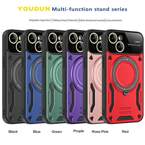 Bestseller: Ringhalter-Handyhülle mit Magnet, TPU+PC für iPhone 16, iPhone 15, 14, 13, 12, 11.