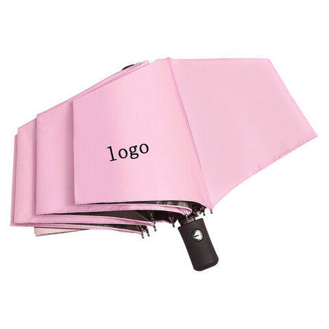 Wholesale Compact Folding Umbrella with Full Blackout Sunshade and Logo Printing for sale at factory direct price