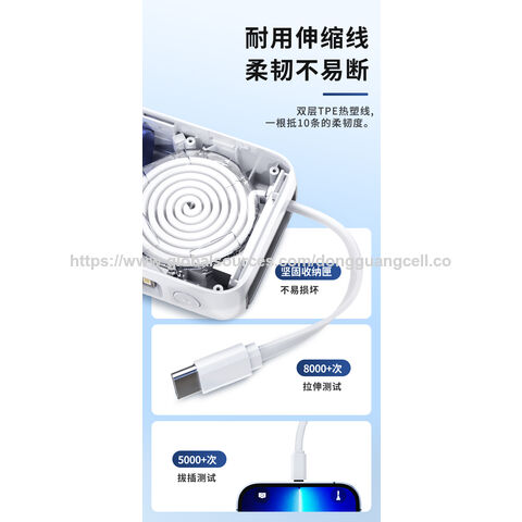 Whoesale Facotry price PD35W power bank 10000mAh retractable fast charger LCD display for travel for sale at factory direct price