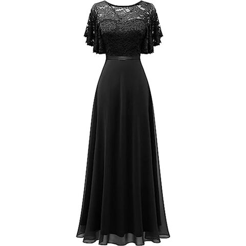 Novo Vestido Maxi de Renda, Vestido Formal Justo para Banquete, Festa, Cocktail