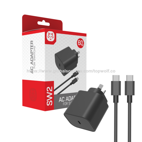 محول تيار متردد HONSON لجهاز Nintendo Switch 2 الجديد، وحدة تزويد الطاقة، شاحن سريع USB من النوع C، خرج 20 فولت/3 أمبير for sale at factory direct price