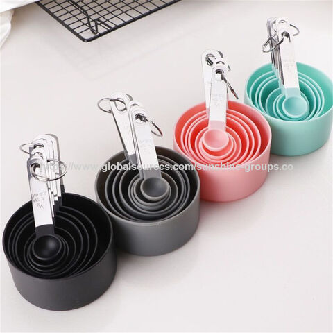 Messbecher- und Löffelset aus Edelstahl, lebensmittelechtes PP, 8-teiliges Backset, DIY-Kuchenbacken for sale at factory direct price