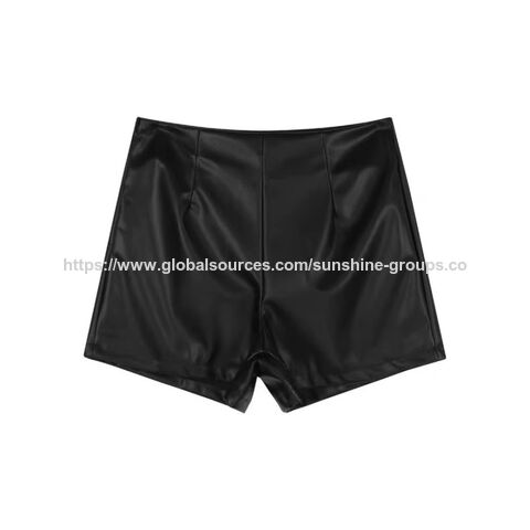 Calças de couro skinny outono/inverno, calças femininas de cintura alta que modelam o corpo, efeito adelgaçante, para usar com botas de couro, calças-saia sexy linha A.