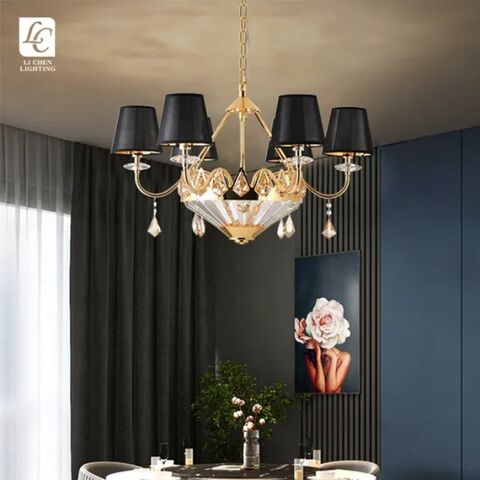 Lámpara Colgante LED de Hierro y Cristal, Estilo Vintage para Decoración Interior for sale at factory direct price