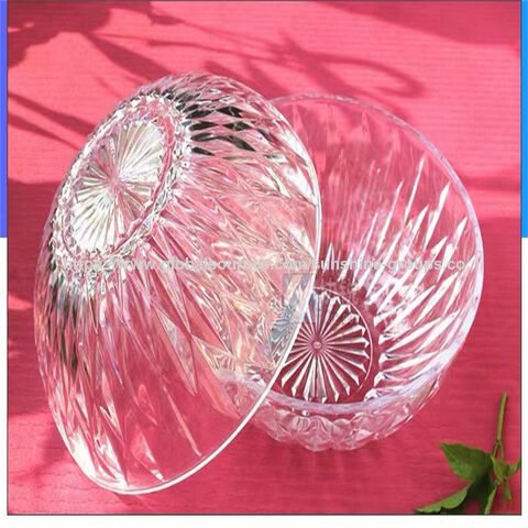 Saladeira transparente com tampa, fruteira de alto valor para uso doméstico, tigela para sopa de macarrão instantâneo para estudantes com tampa, sobremesa de vegetais
