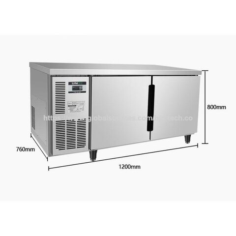 Refrigeradores comerciais/Equipamentos de cozinha refrigeradores de conservação/Mesa de trabalho horizontal em aço inoxidável com refrigeração for sale at factory direct price