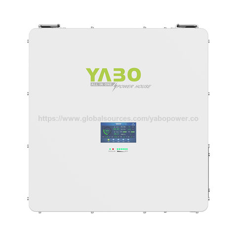 Bateria LiFePO4 de Ciclo Profundo YABO 48V 200Ah Montada na Parede para Sistemas Solares Off-Grid