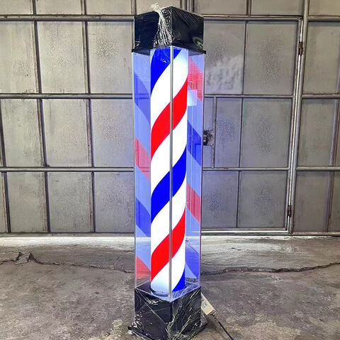 Friseurstangen Rot-Weiß-Blau gestreift, Kunststoff, drehend, zur Werbung für Friseursalons for sale at factory direct price
