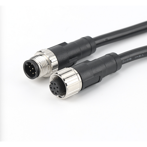 Cableforce M12 Macho Hembra Sin Blindaje Conector Cable 2 3 4 5 8 12 17 Pin M12 Sensor Impermeable Cable Circular Conector
