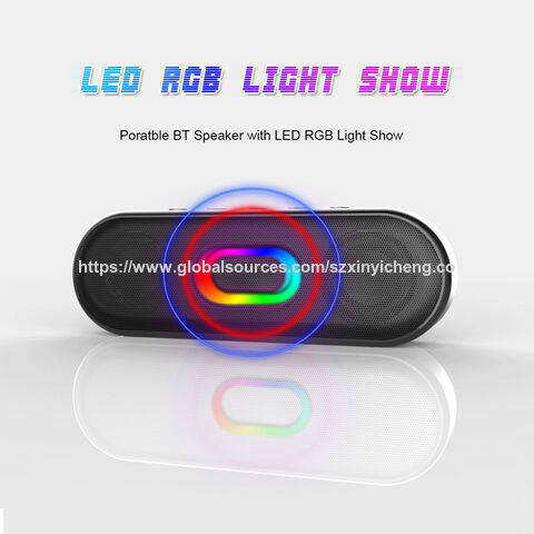 Mini Altavoz Bluetooth RGB de 15W con Sonido Estéreo - Altavoz Inalámbrico Portátil para Negocios