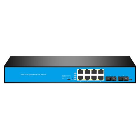 10 Port 10/100m/1000m L2 Web Managed Poe Ethernet Switch (single-mode ...