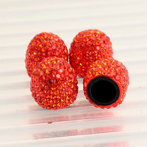Tapones de Válvula con Diamantes, Tapones Universales para Neumáticos de Coche, Tapones para Neumáticos de Coche Totalmente Cubiertos con Diamantes