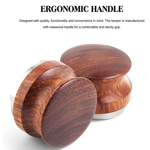 Coffee tampers Walnut Handle Fits Stainless Steel Base Espresso Coffee Tamper