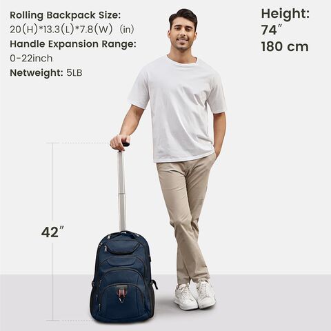 Buy China Wholesale Rolling Backpack,17 Inch Water Resistant Wheeled ...