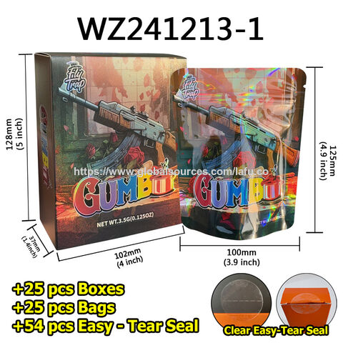 Versandbereit 3,5g Mylar Großhandel Tabakbeutel Mylar Beutel Süßigkeiten Kekse Aluminium Geruchsdichte Mylar Beutel Mit Box for sale at factory direct price