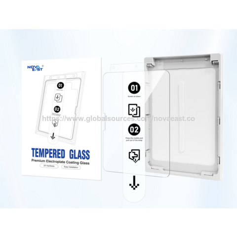 Protection d'écran HD Claire Anti-Rayures Bord Arrondi 2.5D pour iPad Air 11 2025, iPad Pro 2024 avec plateau anti-poussière